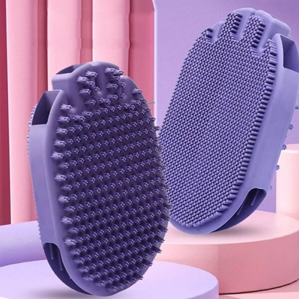 Massaging Pet Shampoo Brush, Soft Bristle Pet Grooming Brush, Dual-Sided Cleaning Brush Ideal For Dog Grooming And Shampooing 1pcs - Image 8