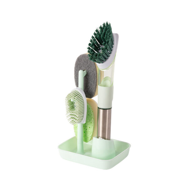 New Multifunctional Dish Brush Household Kitchen Oily Sponge Long Handle Cleaning Brush - Image 5