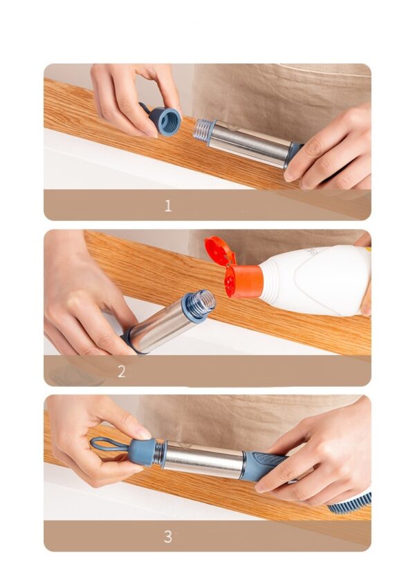 New Multifunctional Dish Brush Household Kitchen Oily Sponge Long Handle Cleaning Brush - Image 3