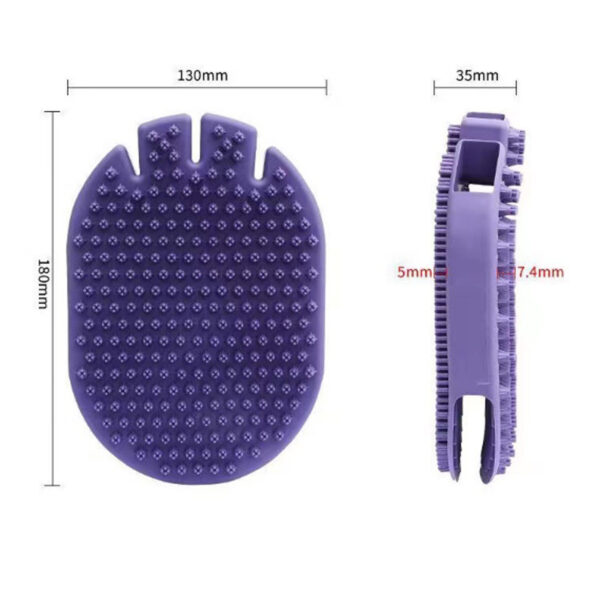 Massaging Pet Shampoo Brush, Soft Bristle Pet Grooming Brush, Dual-Sided Cleaning Brush Ideal For Dog Grooming And Shampooing 1pcs - Image 10