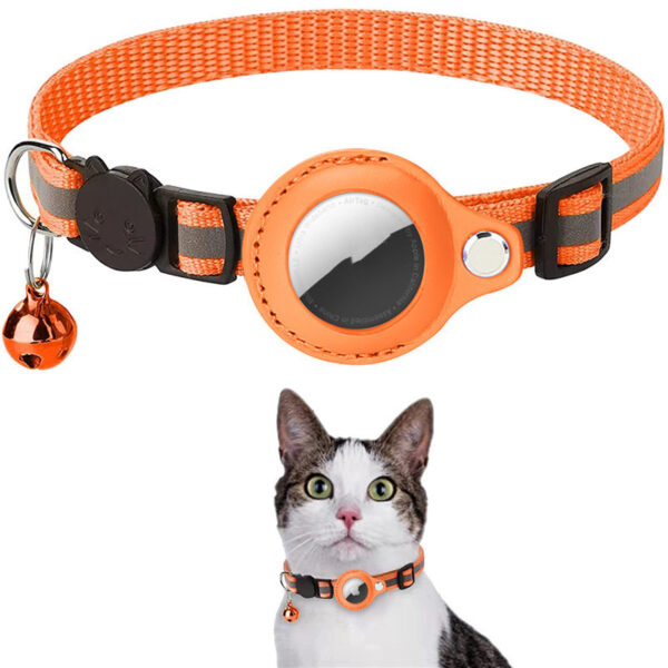 Reflective Collar Waterproof Holder Case For Airtag Air Tag Airtags Protective Cover Cat Dog Kitten Puppy Nylon Collar - Image 7