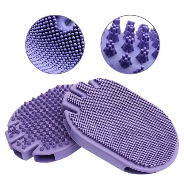 Massaging Pet Shampoo Brush, Soft Bristle Pet Grooming Brush, Dual-Sided Cleaning Brush Ideal For Dog Grooming And Shampooing 1pcs - Image 3