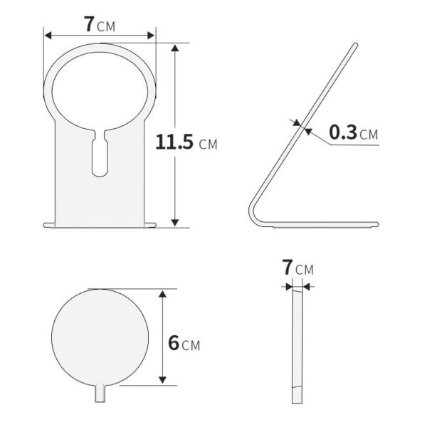 Magnetic Wireless Charging Bracket Aluminum Alloy Desktop Lazy - Image 6