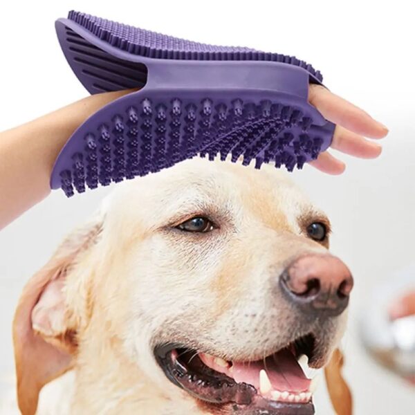 Massaging Pet Shampoo Brush, Soft Bristle Pet Grooming Brush, Dual-Sided Cleaning Brush Ideal For Dog Grooming And Shampooing 1pcs - Image 2