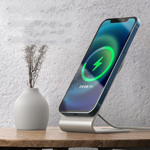 Magnetic Wireless Charging Bracket Aluminum Alloy Desktop Lazy - Image 3