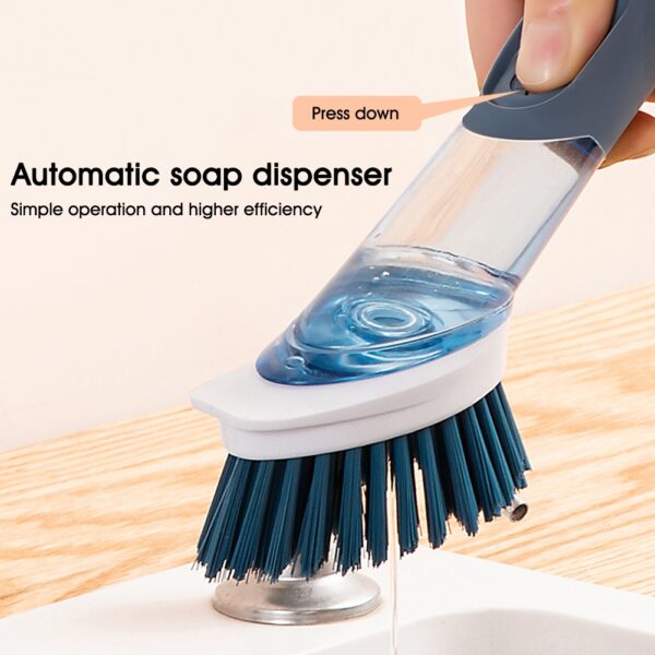 New Multifunctional Dish Brush Household Kitchen Oily Sponge Long Handle Cleaning Brush - Image 10